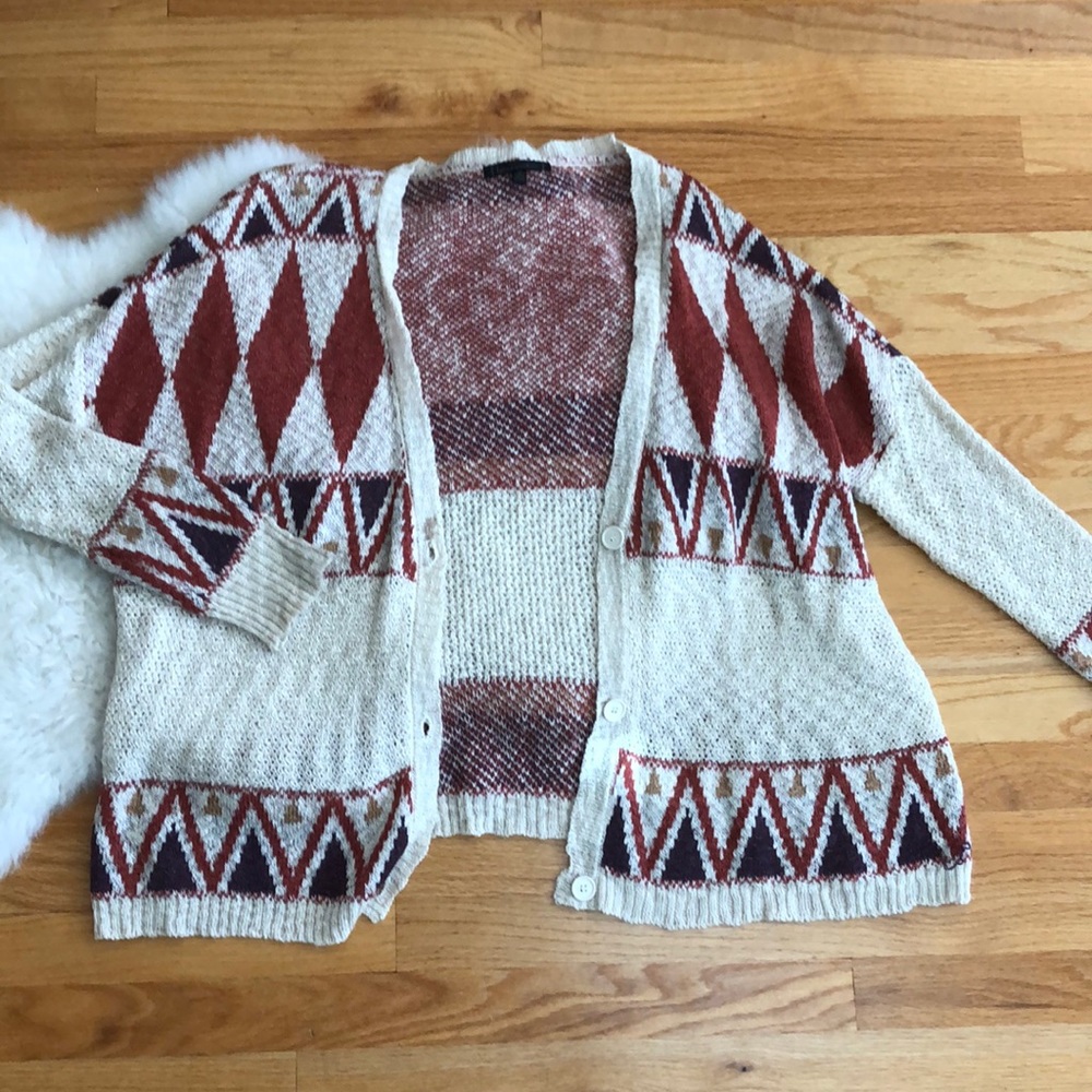 Printed cardigan